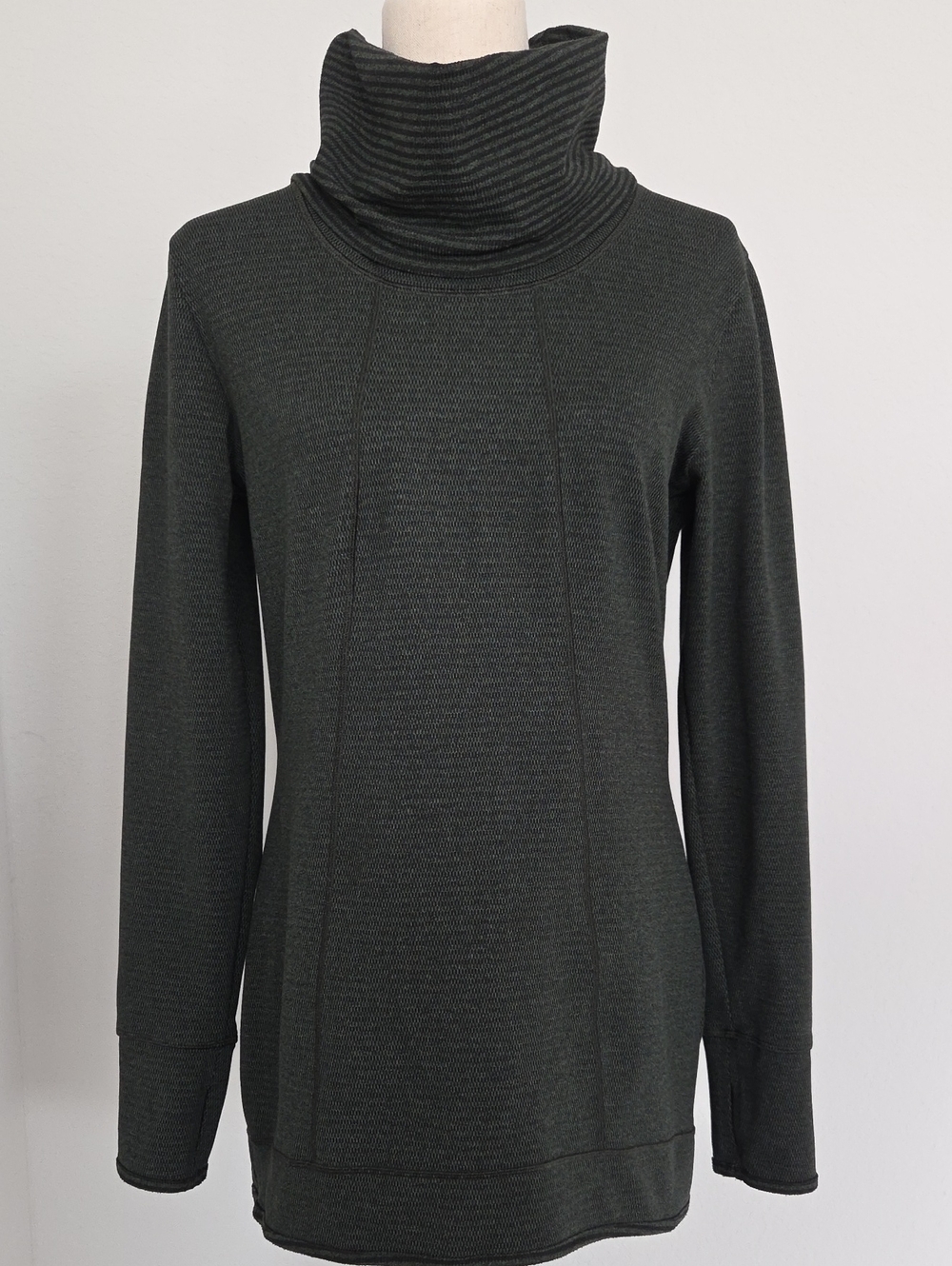 BCG Tru-wick Women’s Green Funnel Neck Sweater Warm Tunic Long Sleeve Winter
